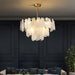 Round Cloud Glass Chandelier-DWHOME