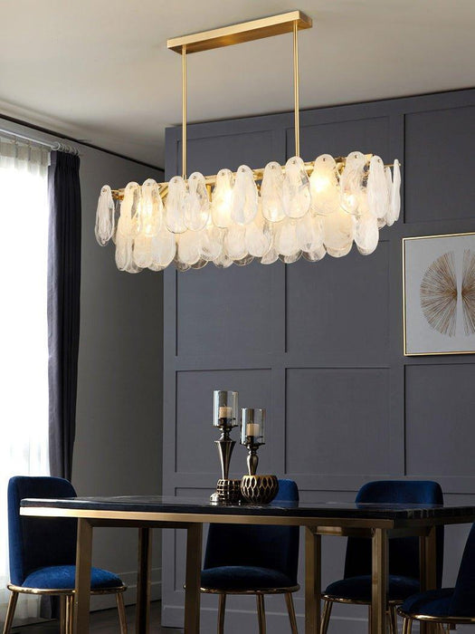 Round Cloud Glass Chandelier-DWHOME
