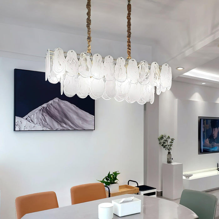 Round Cloud Glass Chandelier-DWHOME