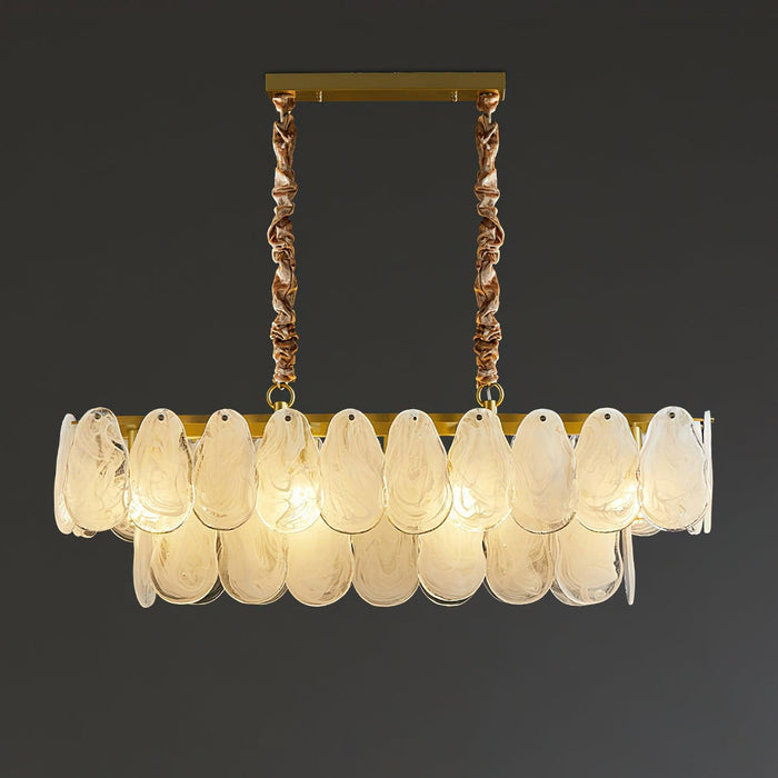 Round Cloud Glass Chandelier-DWHOME
