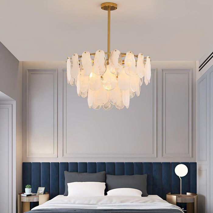 Round Cloud Glass Chandelier-DWHOME