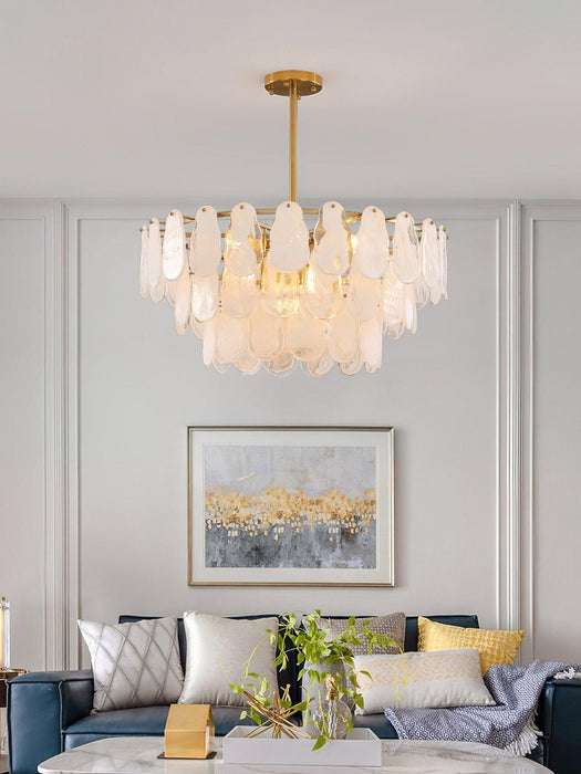 Round Cloud Glass Chandelier-DWHOME