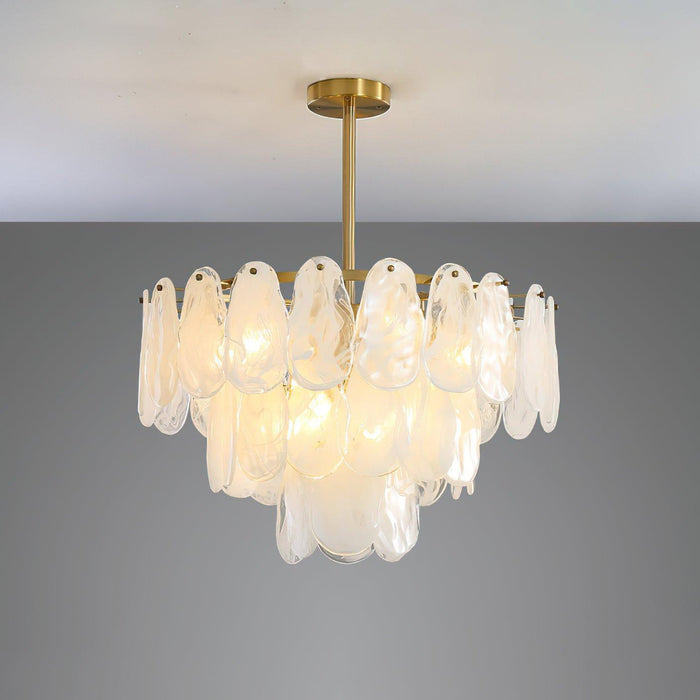 Round Cloud Glass Chandelier-DWHOME