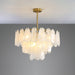 Round Cloud Glass Chandelier-DWHOME