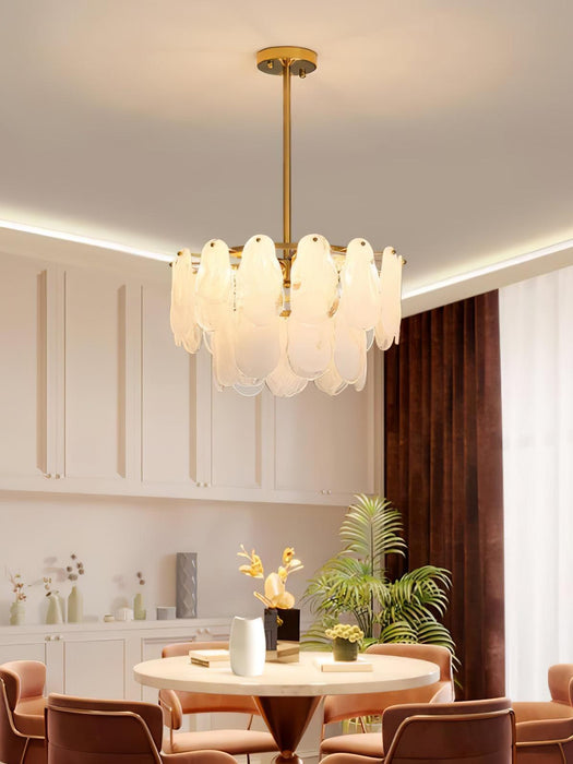 Round Cloud Glass Chandelier-DWHOME
