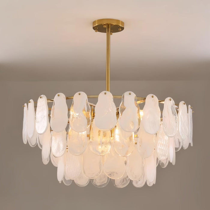 Round Cloud Glass Chandelier-DWHOME