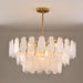 Round Cloud Glass Chandelier-DWHOME