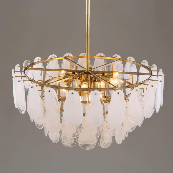 Round Cloud Glass Chandelier-DWHOME