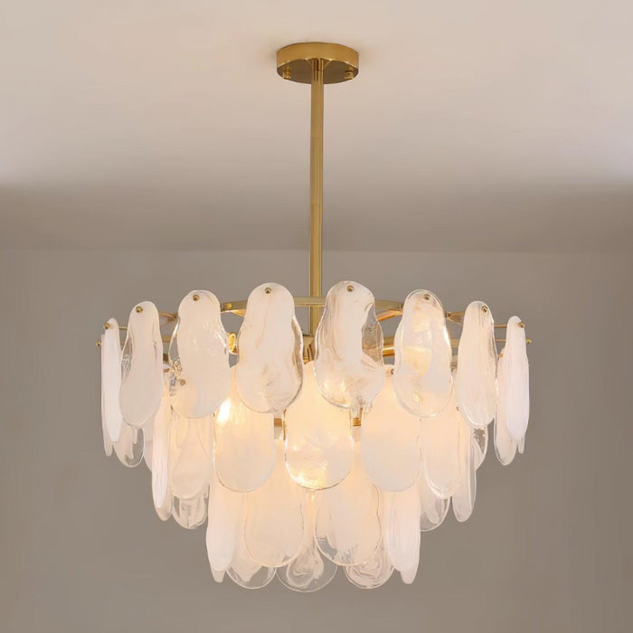 Round Cloud Glass Chandelier-DWHOME