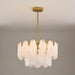 Round Cloud Glass Chandelier-DWHOME