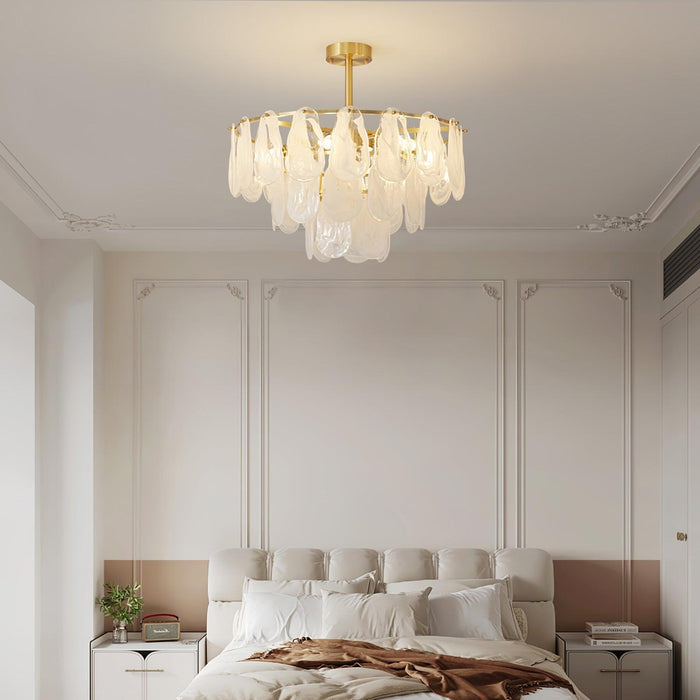 Round Cloud Glass Chandelier-DWHOME