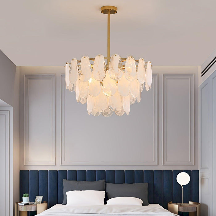 Round Cloud Glass Chandelier-DWHOME