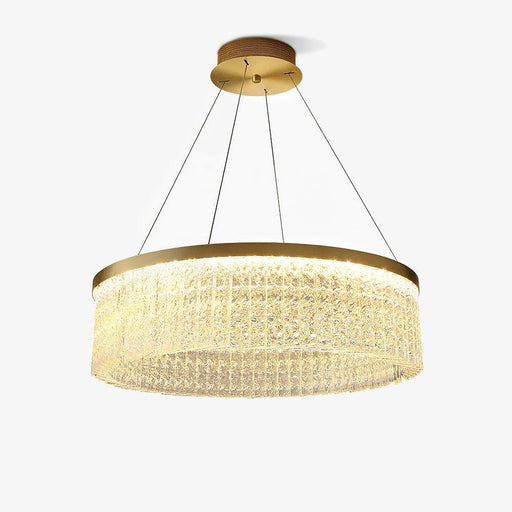 Round Halo Crystal Chandelier-DWHOME