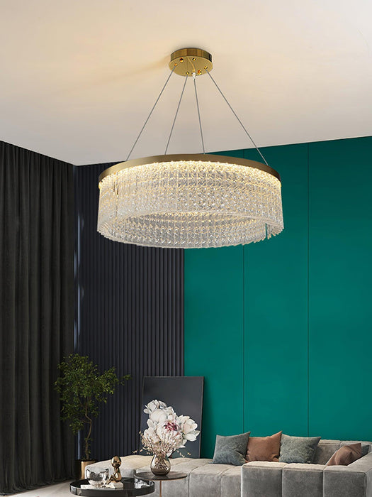Round Halo Crystal Chandelier - DWHOME