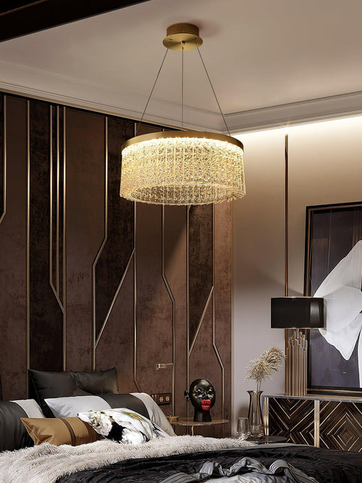 Round Halo Crystal Chandelier - DWHOME