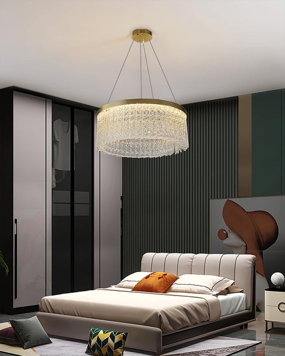 Round Halo Crystal Chandelier - DWHOME