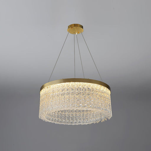 Round Halo Crystal Chandelier-DWHOME