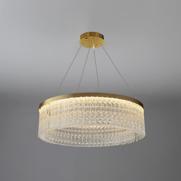 Round Halo Crystal Chandelier - DWHOME