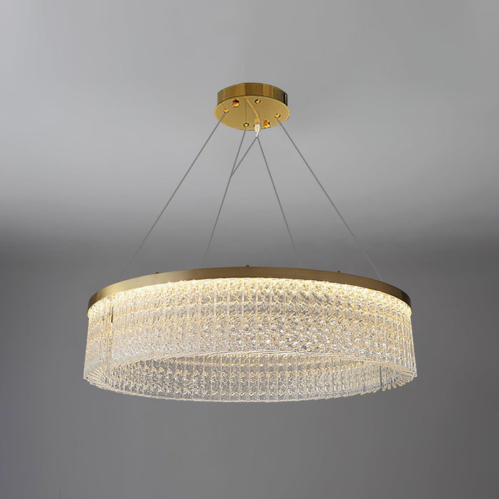 Round Halo Crystal Chandelier - DWHOME