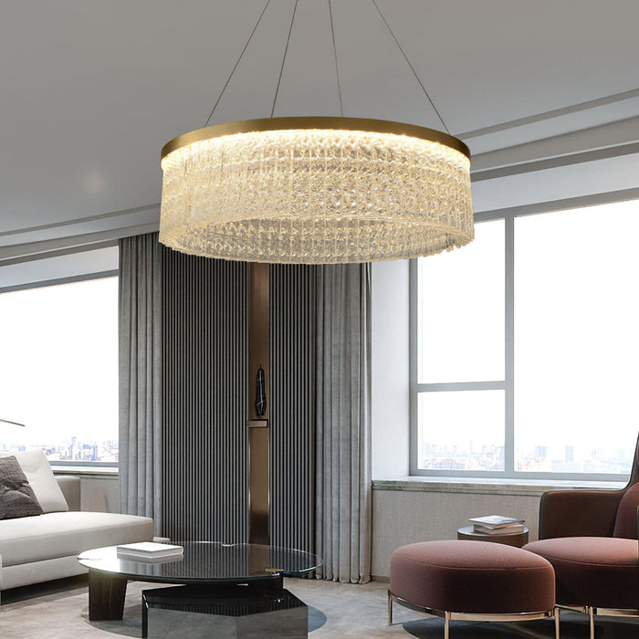 Round Halo Crystal Chandelier - DWHOME