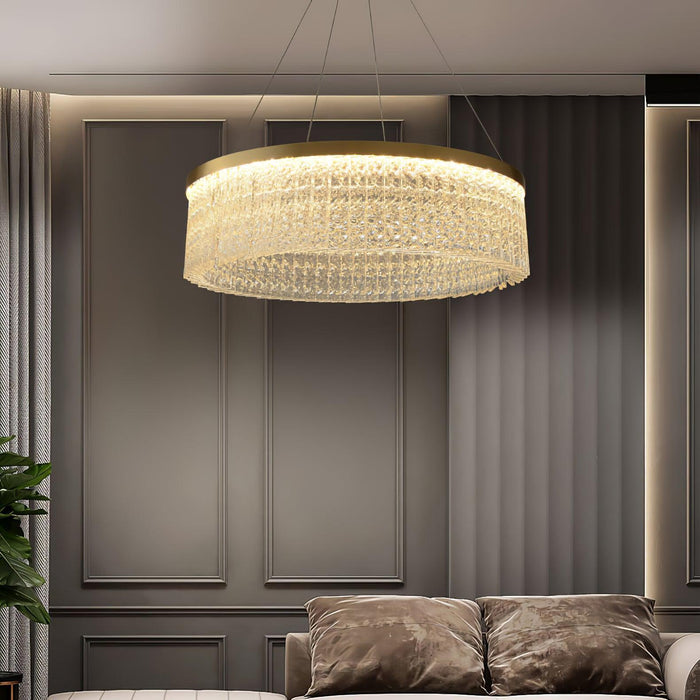 Round Halo Crystal Chandelier - DWHOME
