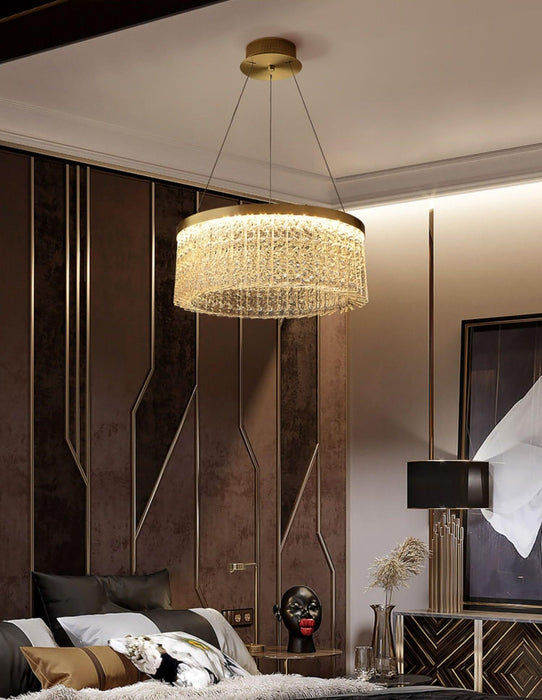 Round Halo Crystal Chandelier - DWHOME