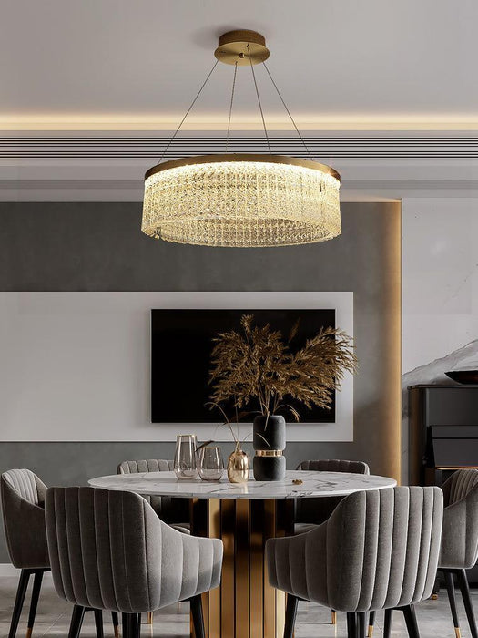 Round Halo Crystal Chandelier - DWHOME