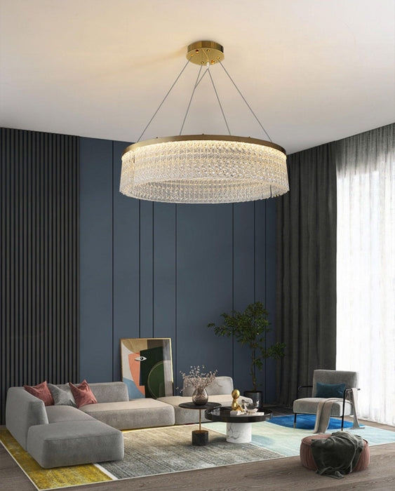 Round Halo Crystal Chandelier - DWHOME