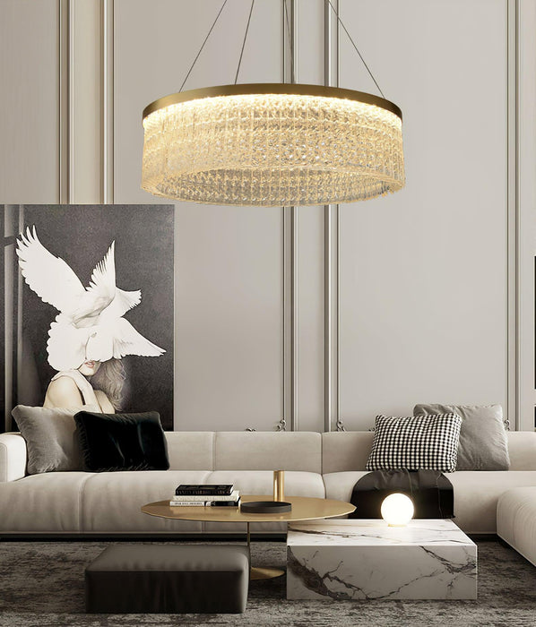 Round Halo Crystal Chandelier - DWHOME
