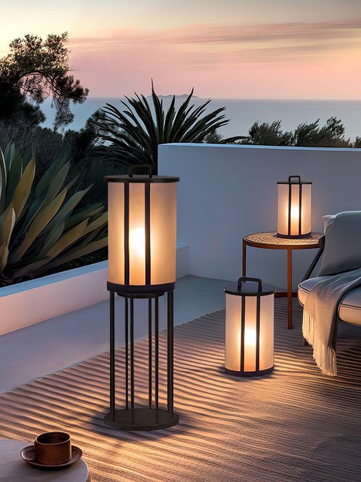 Round Pillar Acrylic Lantern Outdoor Lamp-DWHOME