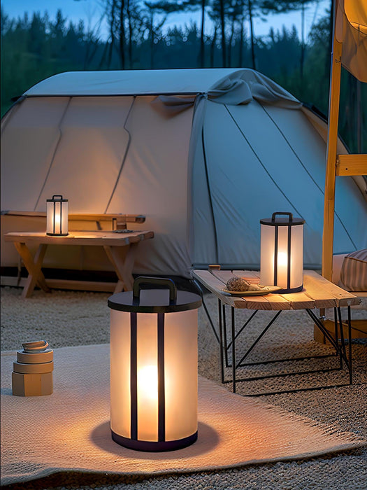 Round Pillar Acrylic Lantern Outdoor Lamp-DWHOME