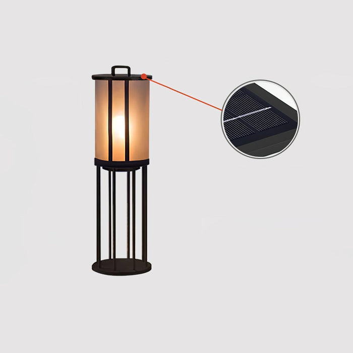 Round Pillar Acrylic Lantern Outdoor Lamp-DWHOME