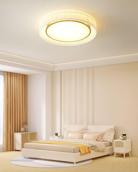 Round Pleated Ceiling Lamp-DWHOME