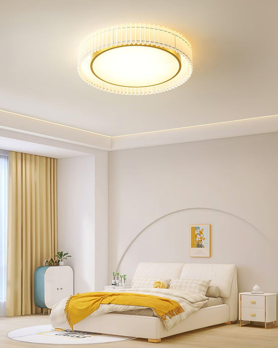 Round Pleated Ceiling Lamp-DWHOME