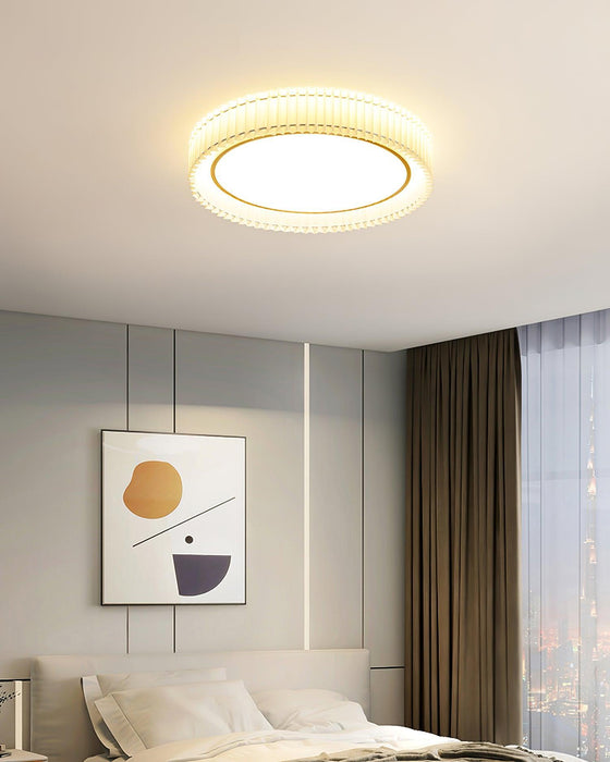 Round Pleated Ceiling Lamp-DWHOME