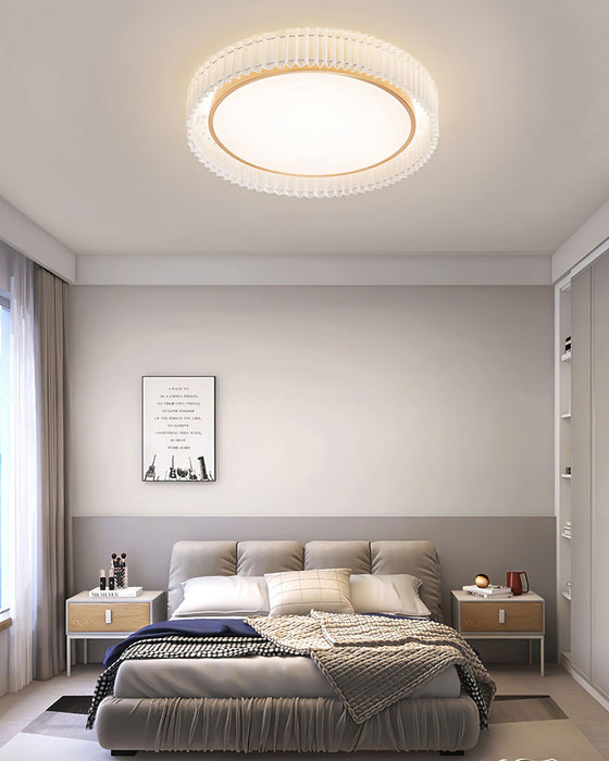 Round Pleated Ceiling Lamp-DWHOME