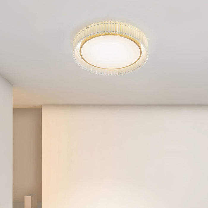 Round Pleated Ceiling Lamp-DWHOME