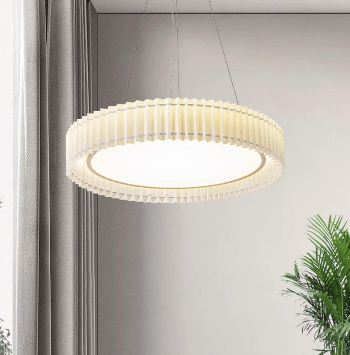 Round Pleated Pendant Lamp-DWHOME