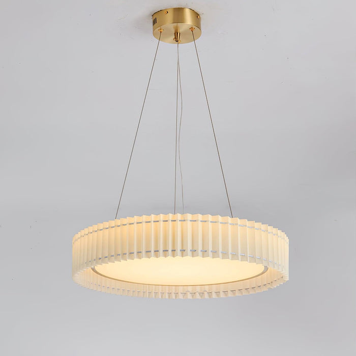 Round Pleated Pendant Lamp-DWHOME