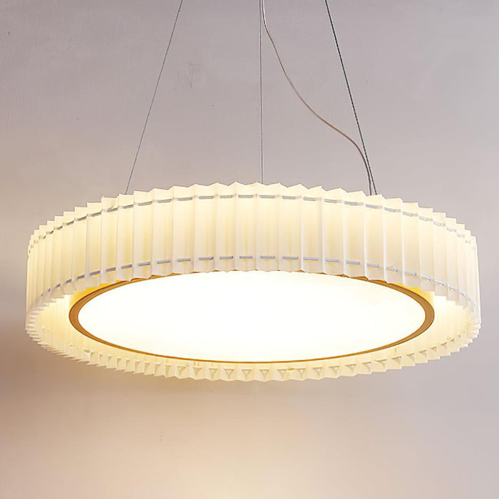 Round Pleated Pendant Lamp-DWHOME