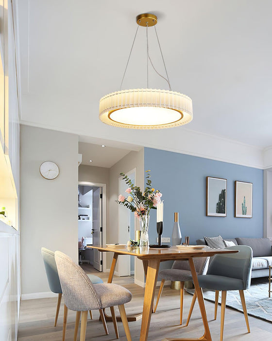 Round Pleated Pendant Lamp-DWHOME