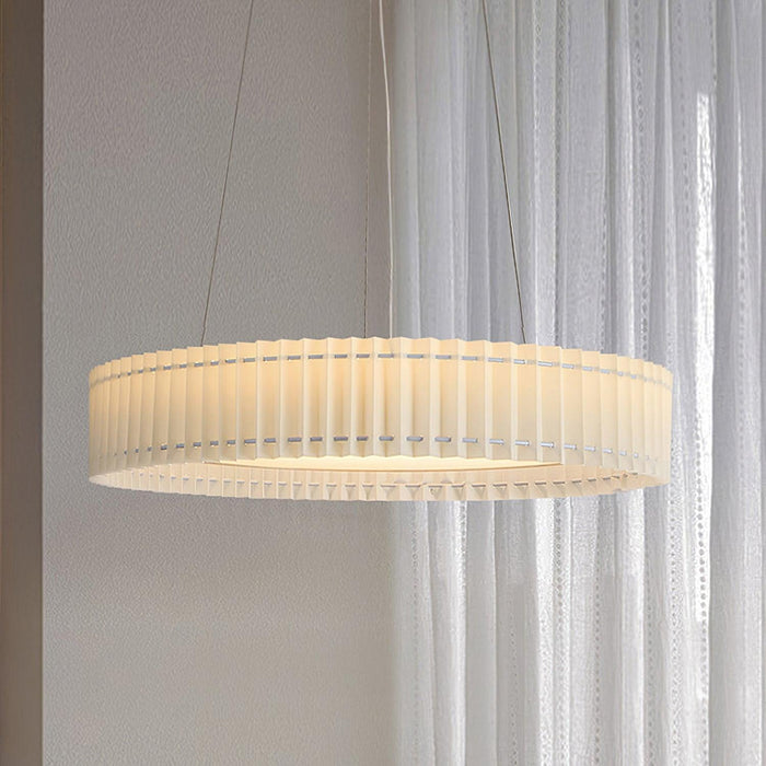 Round Pleated Pendant Lamp-DWHOME