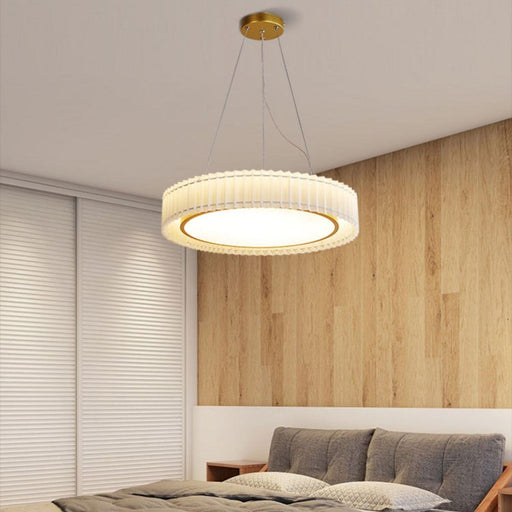 Round Pleated Pendant Lamp-DWHOME