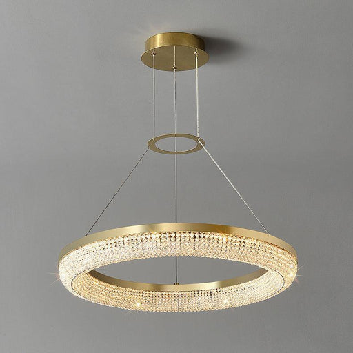 Round Ring Crystal Chandeliers-DWHOME