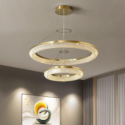 Round Ring Crystal Chandeliers-DWHOME