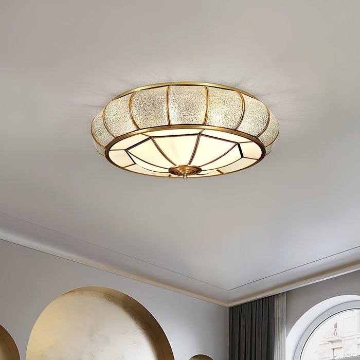Round Textured Glass Ceiling Light-DWHOME
