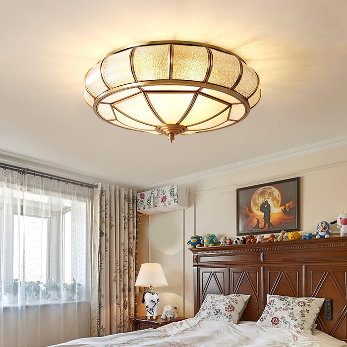 Round Textured Glass Ceiling Light-DWHOME