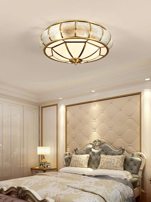 Round Textured Glass Ceiling Light-DWHOME
