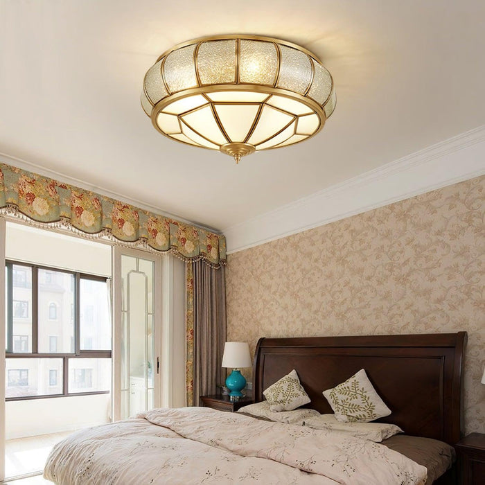 Round Textured Glass Ceiling Light-DWHOME
