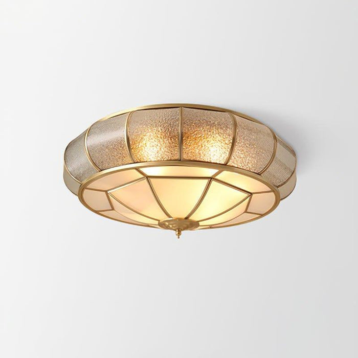 Round Textured Glass Ceiling Light-DWHOME